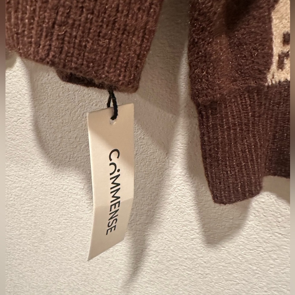 Commense Brown Leopard Print Sweater - Picture 4 of 5